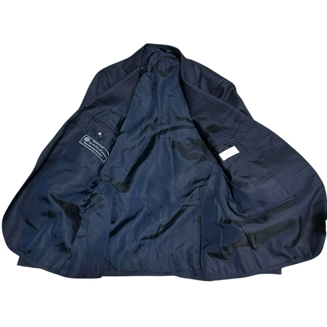 極美品 エディフィス ロロピアーナ ジレンダー セットアップ スーツ M 紺