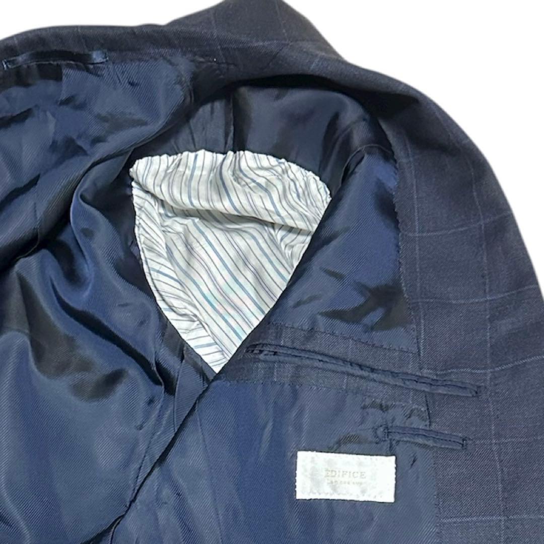 極美品 エディフィス ロロピアーナ ジレンダー セットアップ スーツ M 紺
