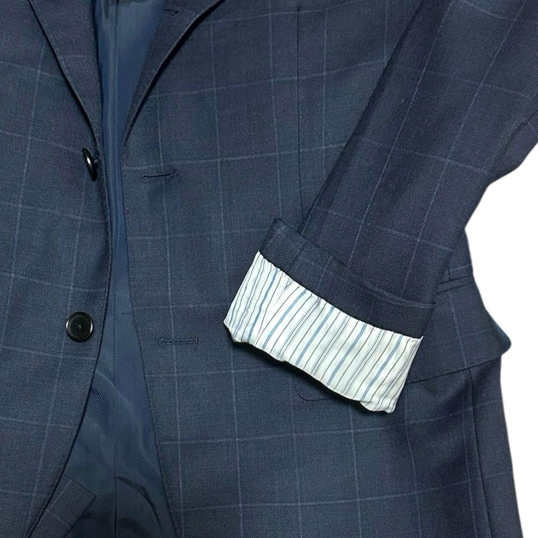 極美品 エディフィス ロロピアーナ ジレンダー セットアップ スーツ M 紺