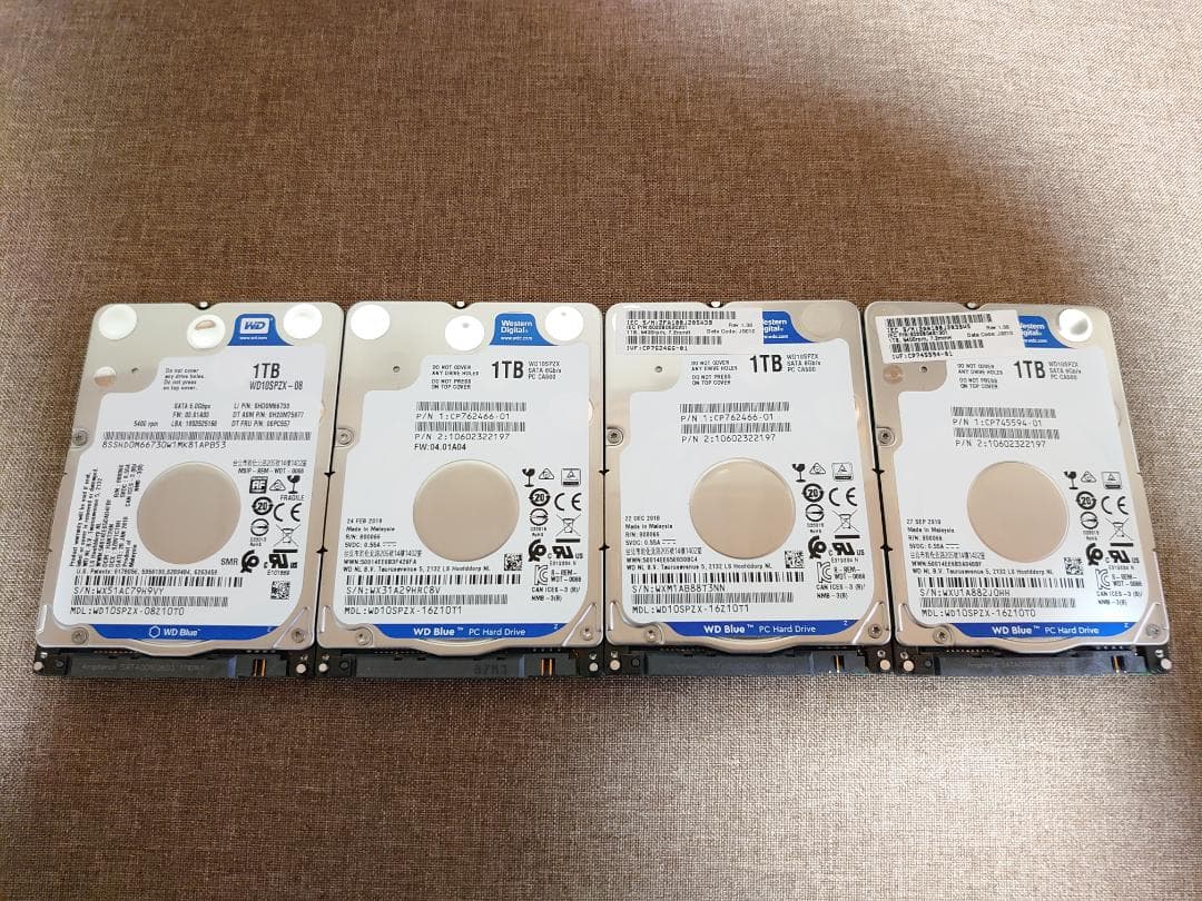 ✨4個セット✨HDD 1000GB✨大容量1TB✨2.5インチ✨12-04