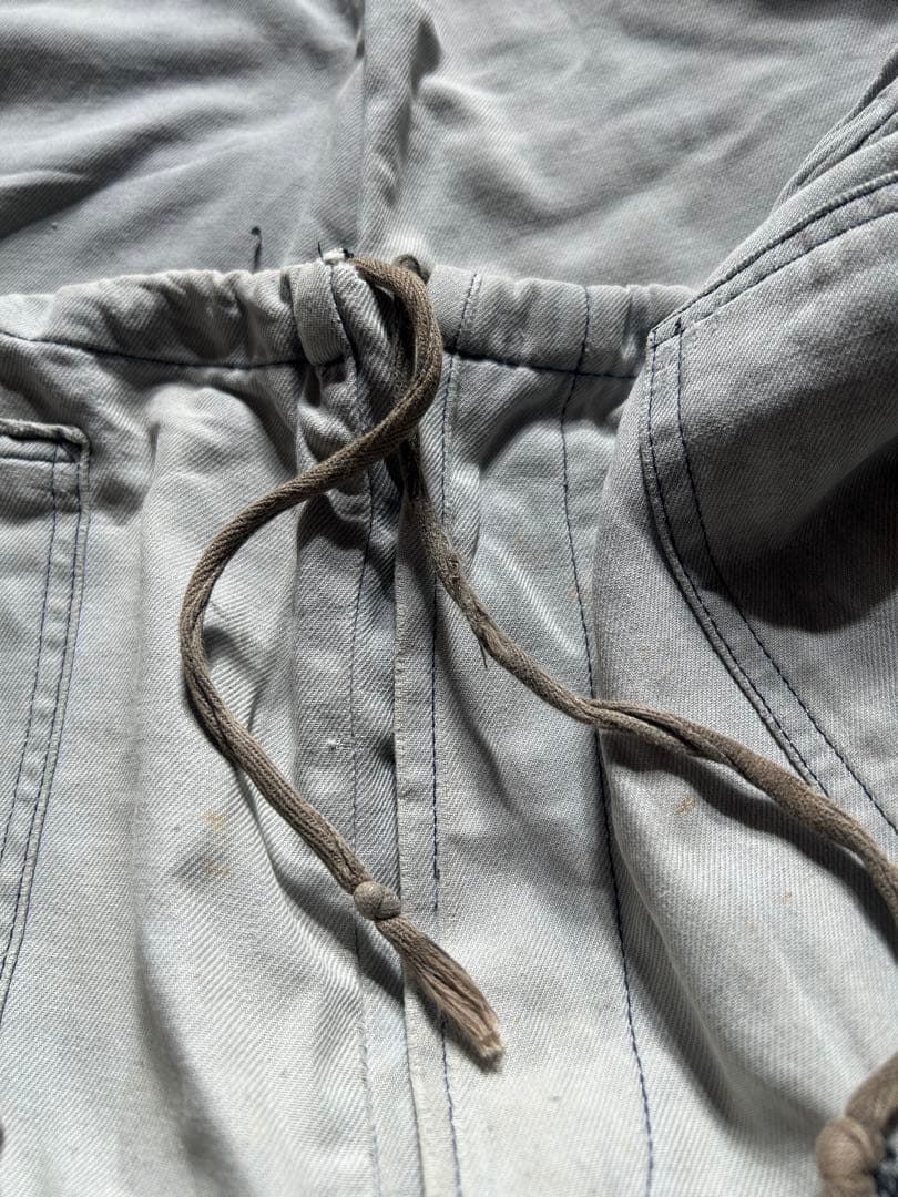 40s ワークパンツ　ボロの美学　ダブルニー