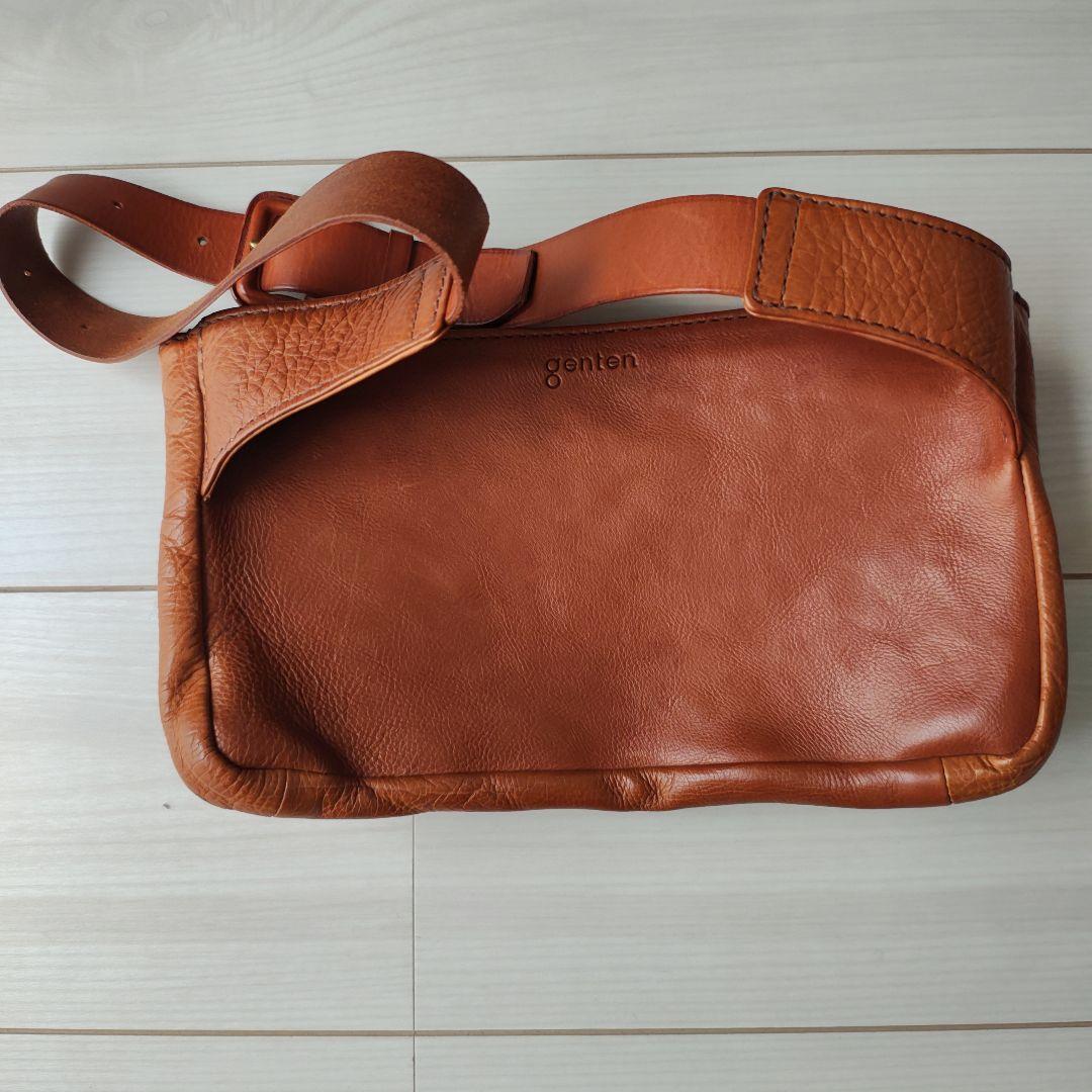 gentlen ボディバッグ ウエストポーチ ブラウン