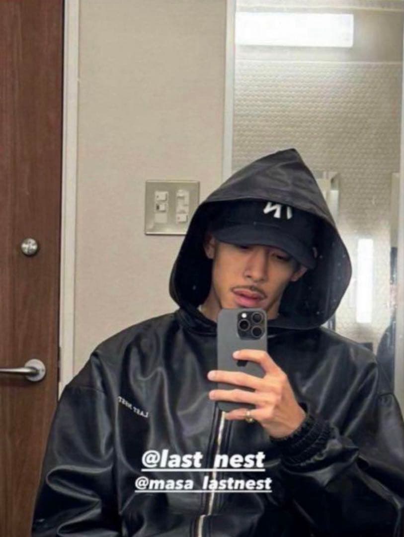 トップス LAST NEST lethar zip foodie