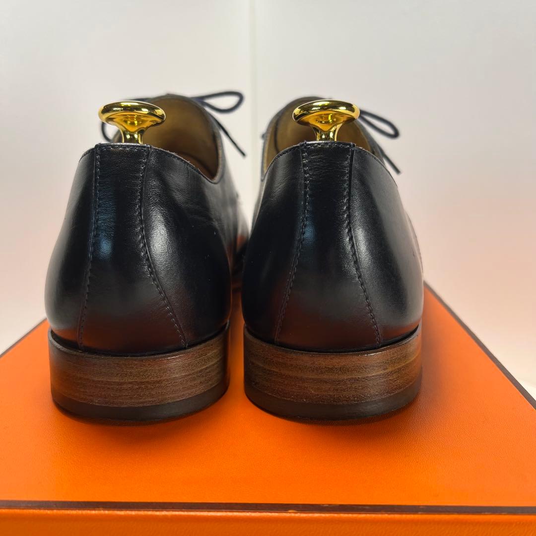 エルメス ストレートチップ 外羽根 レザー ダービーシューズ イタリア製 革靴