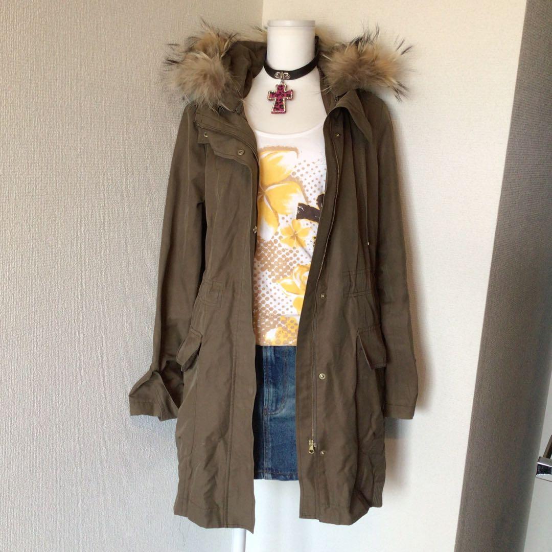 y2k 00s archive グランジファー付モッズコート　お兄系　平成ギャル