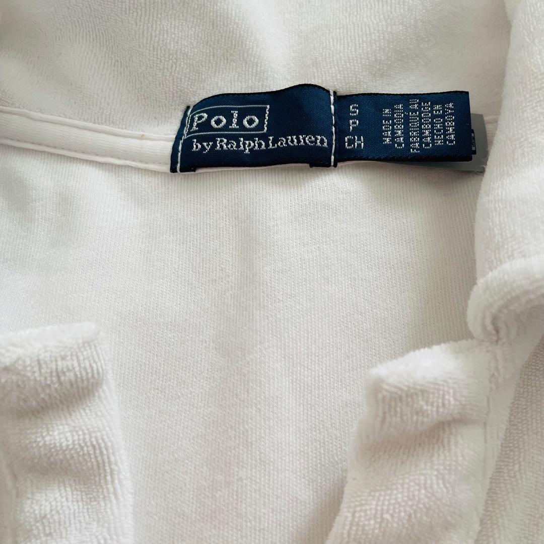 ラルフローレン♡シュランケン フィット テリー ポロ シャツ　パイル　ホワイト