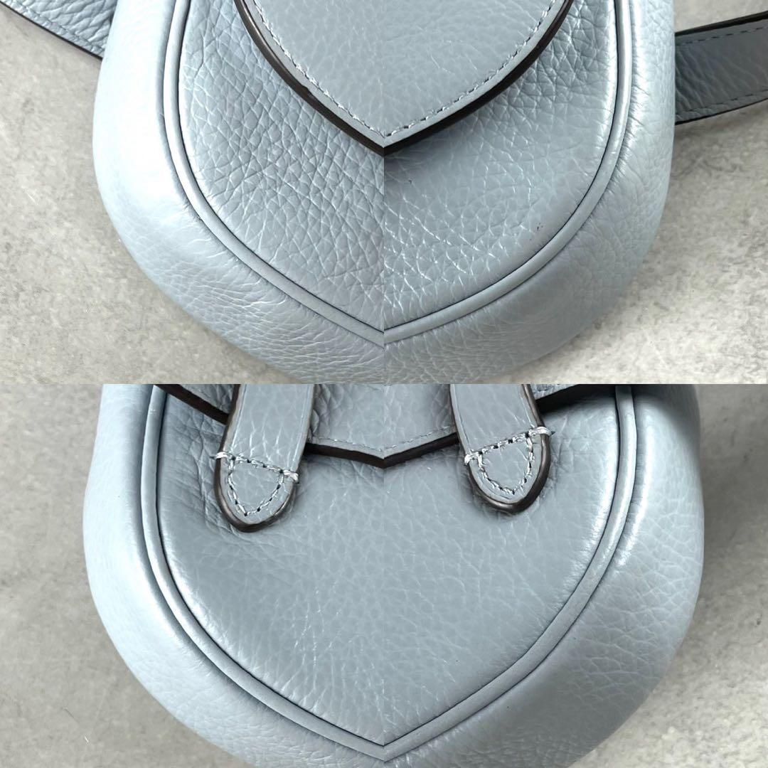 ✨美品✨コーチ　ボディバッグ　ショルダーバッグ 2way 馬車金具　レザー　青