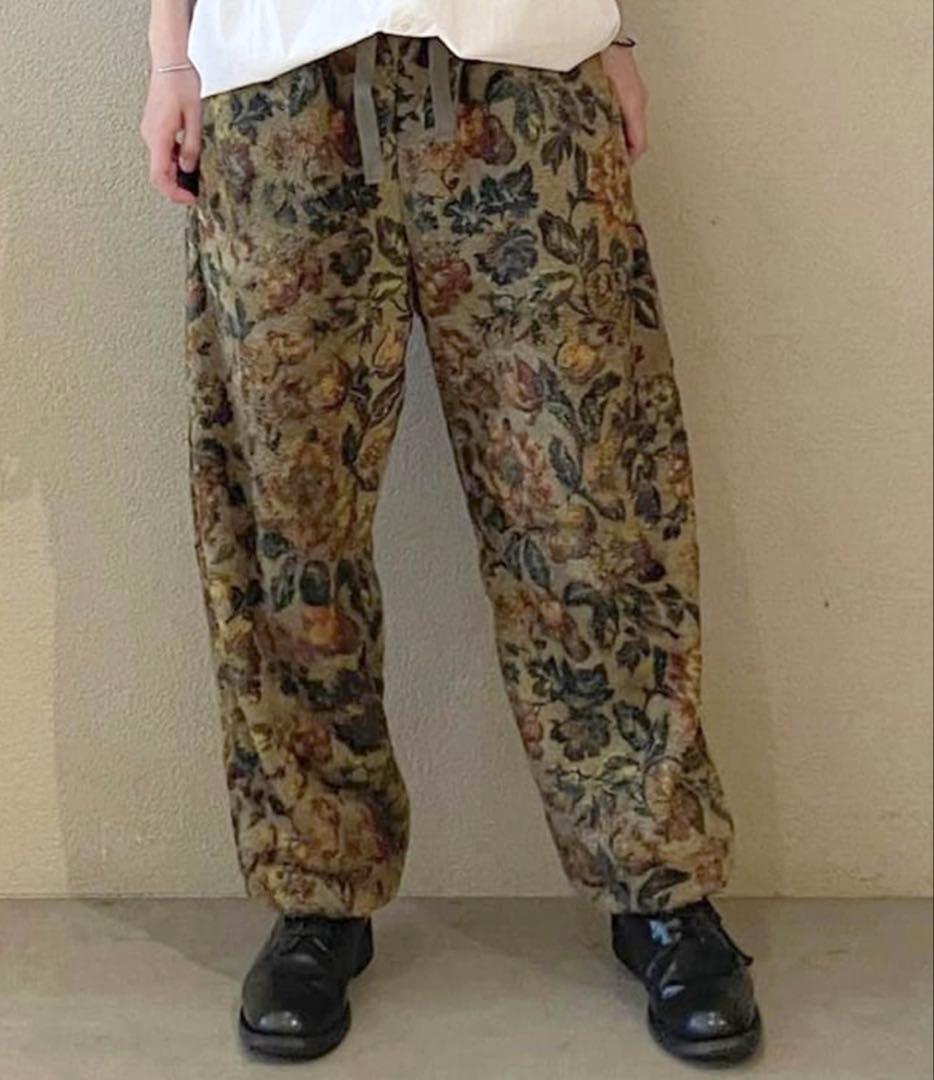 journal standard luxeファーフリースフラワーパンツ　グリーン