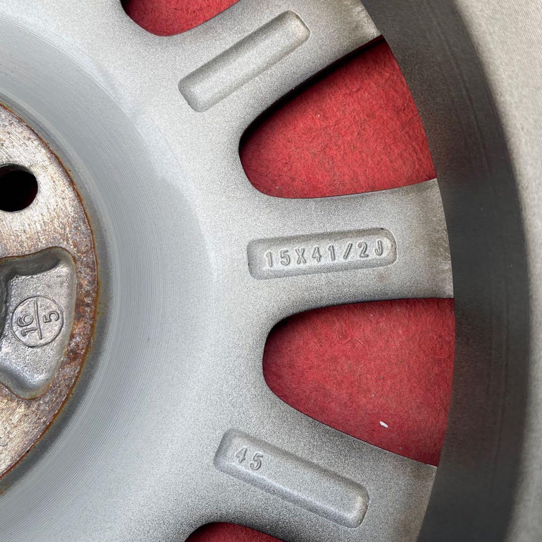 15インチホンダN-BOX純正4.5J+45 100 中古アルミホイール4本