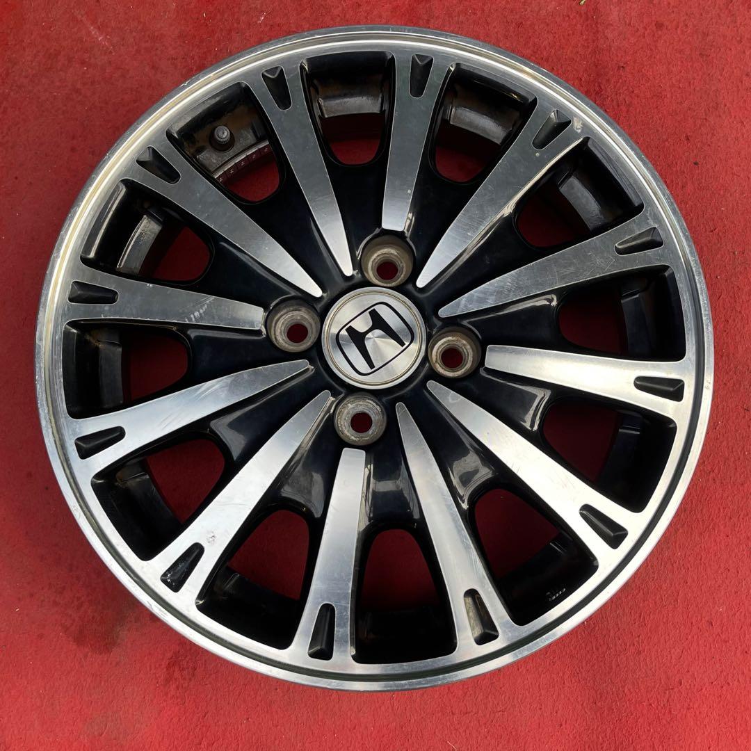15インチホンダN-BOX純正4.5J+45 100 中古アルミホイール4本
