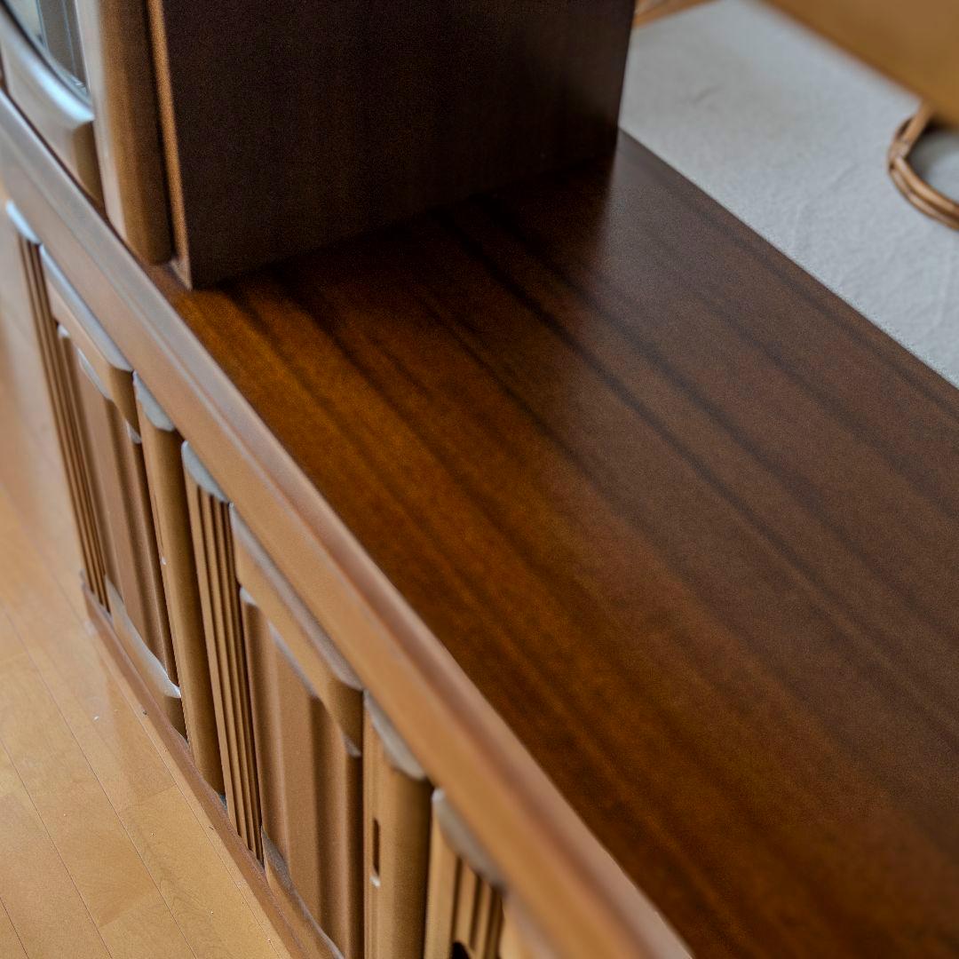 松田家具 木製食器棚 両扉 送料・設置費込み