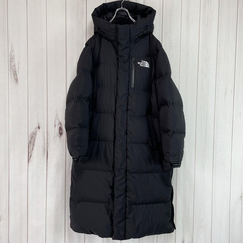 ノースフェイス　ロングダウン　ダウンジャケット　ベンチコート　ブラック　メンズL