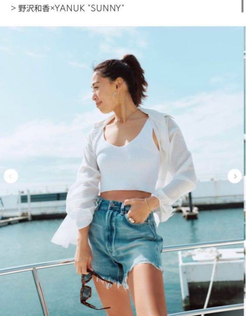 yanuk ヤヌーク ショートパンツ sunny サニー 野沢和香 ブルー L