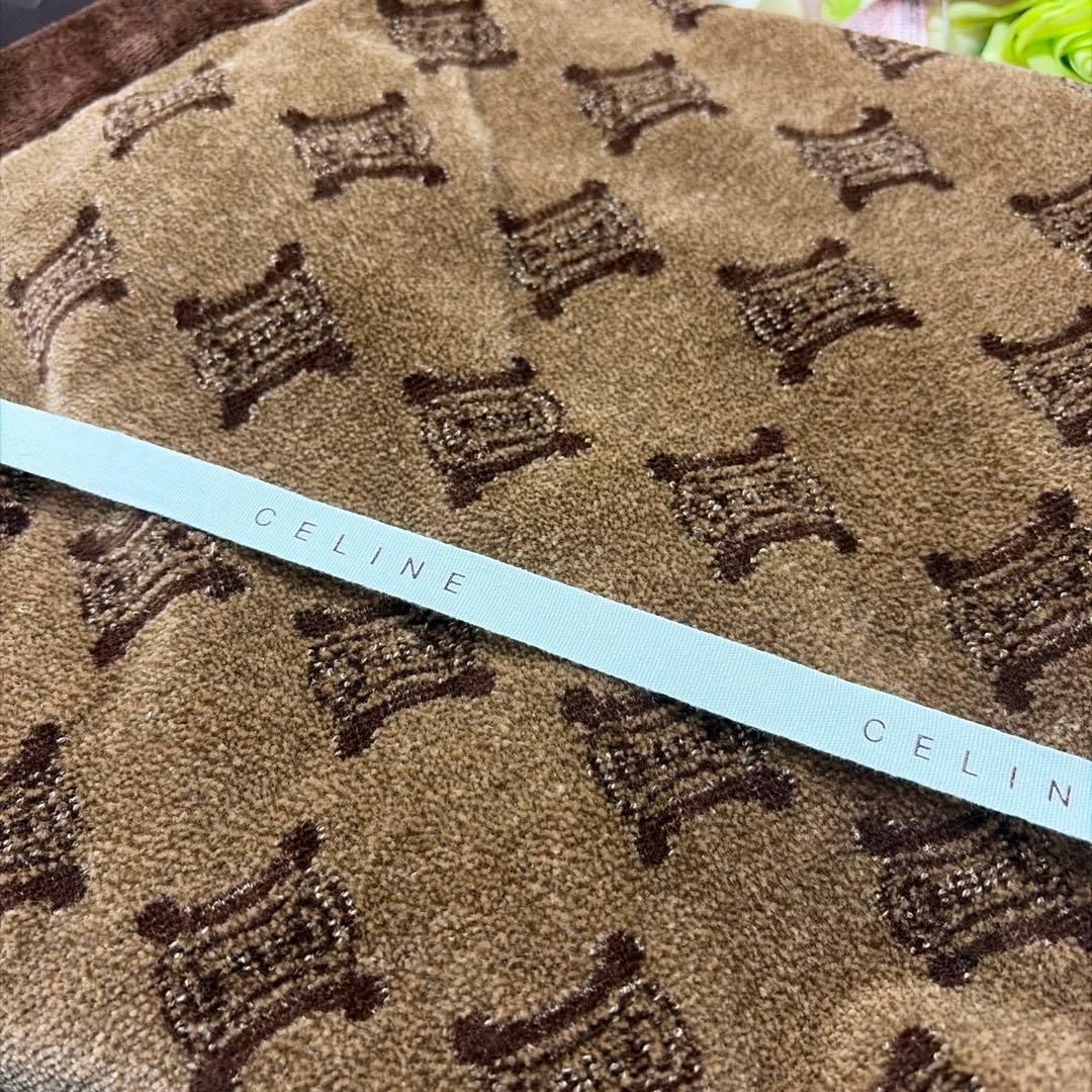 未使用 保管品 CELINE セリーヌ マカダム トリオンフ柄タオルケット