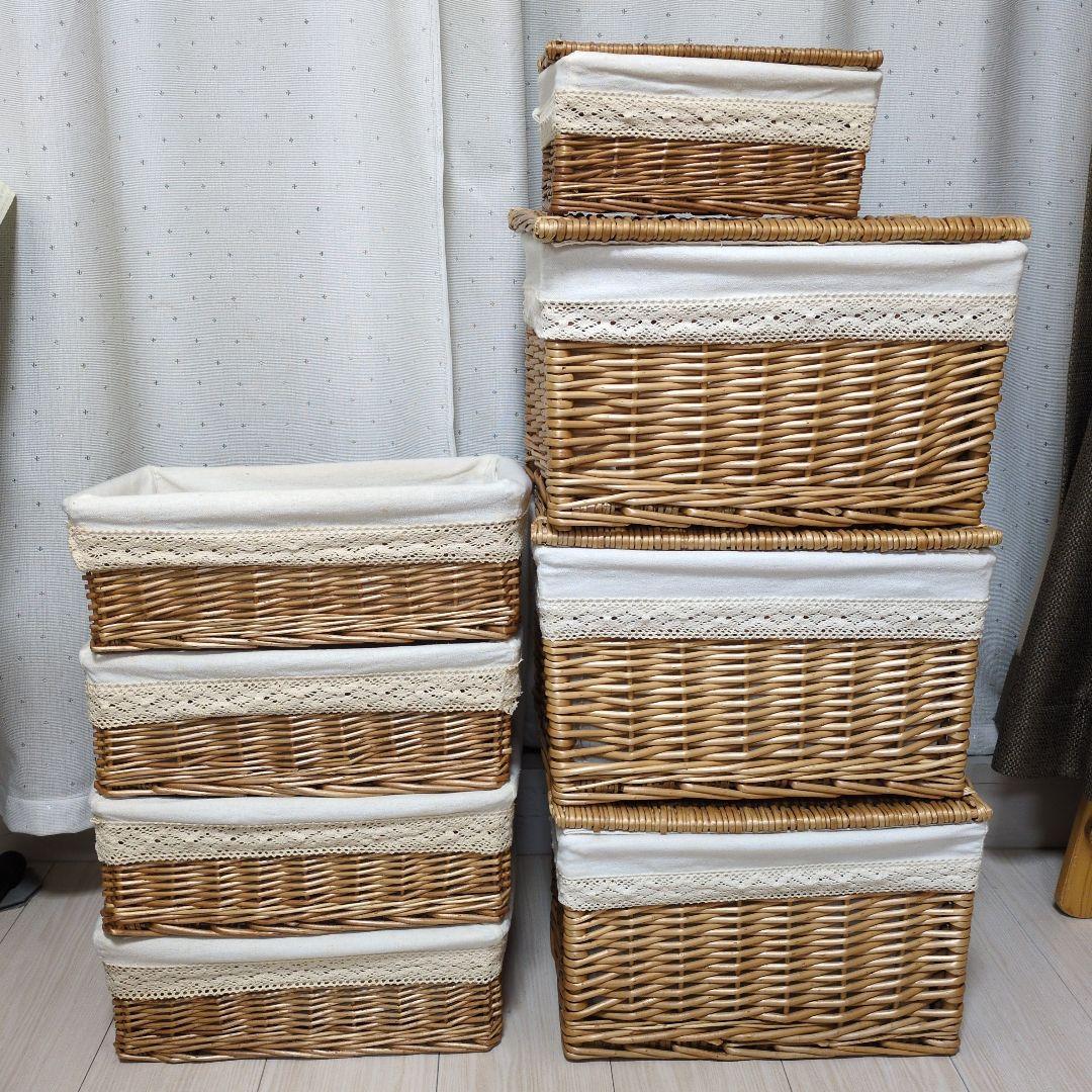 最終価格！　メルカド　バスケット　カゴ　かご　8個セット　籐籠