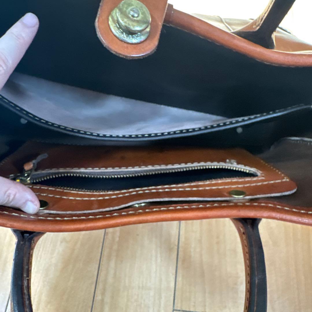 HERZ 横型2wayトートバッグ T-146 チョコ セミオーダー品