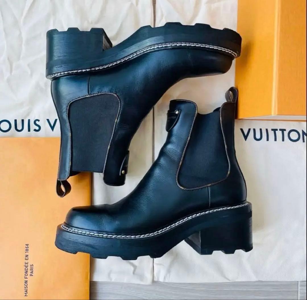 【期間限定特価値下げ中】ルイヴィトン ボブールアンクルブーツ 38 サイドゴア