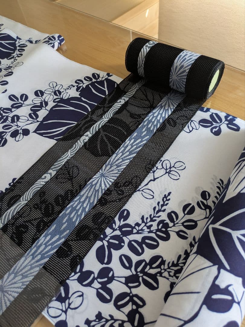竺仙浴衣宮下真理子萩、本場筑前博多織四寸帯お仕立て代込み今期完売品