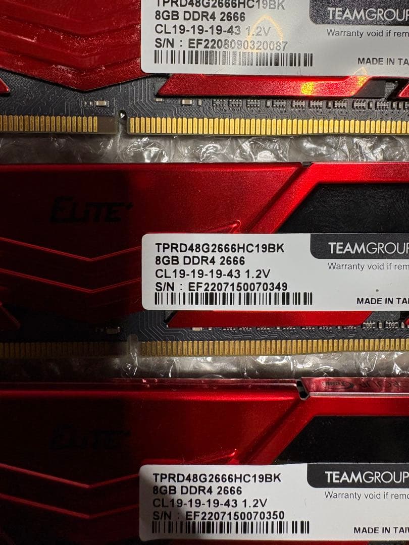 も*舗様 DDR4 2666MHz メモリ 32GB(8GB×4)