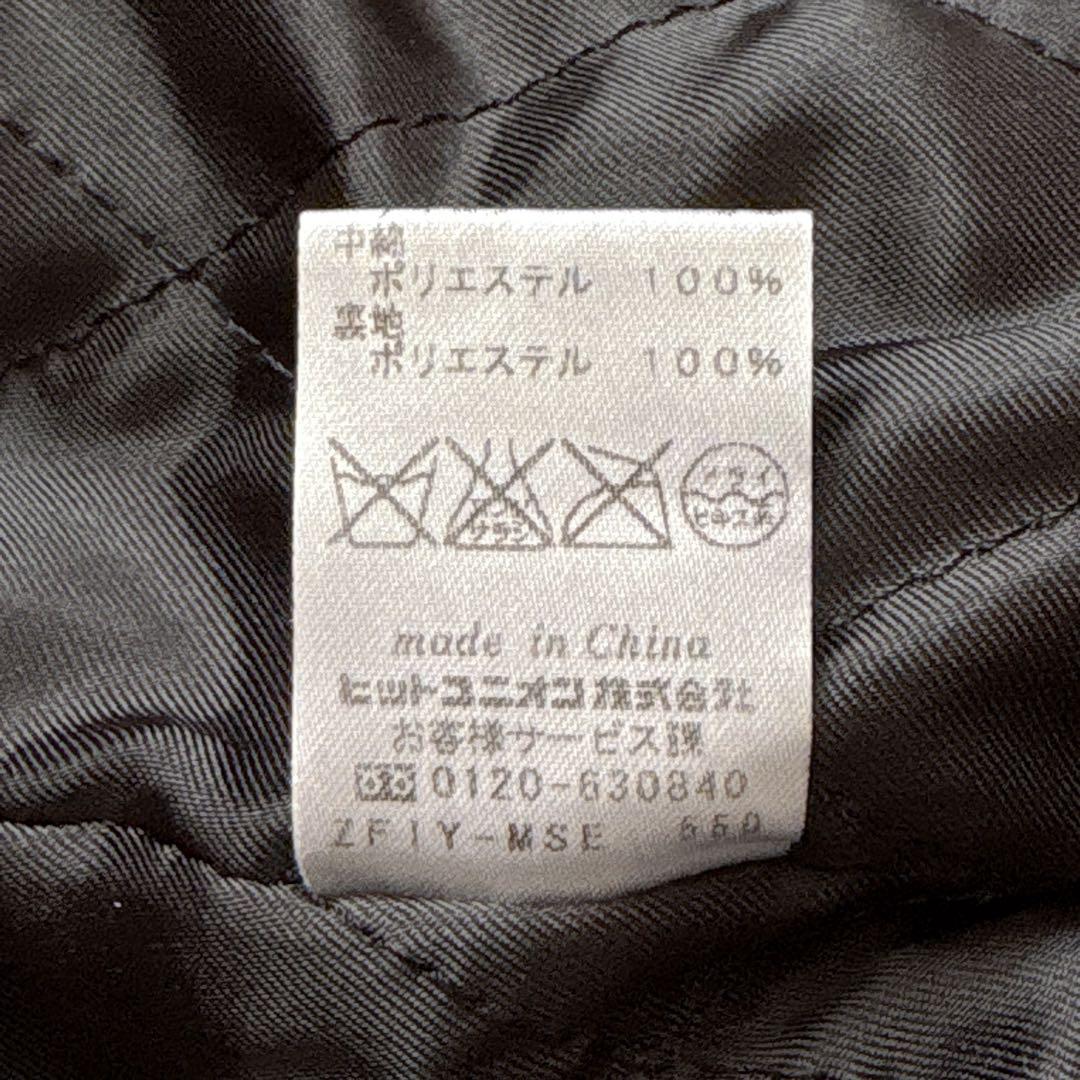 【FRED PERRY】ウールキルティングジャケット　刺繍ロゴ　ハイネック　L