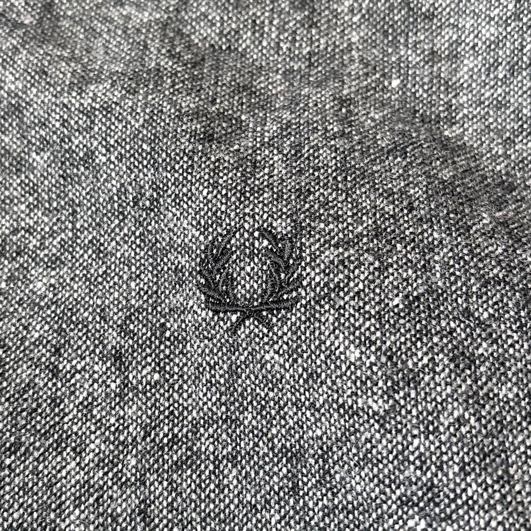 【FRED PERRY】ウールキルティングジャケット　刺繍ロゴ　ハイネック　L
