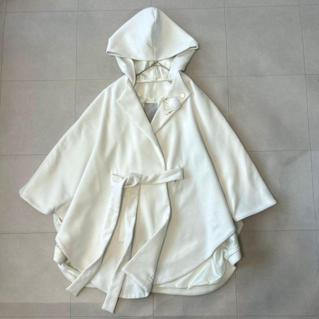 ほぼ新品 完売 刀剣乱舞 鶴丸国永 フード付き ポンチョ コート ベルト ファー
