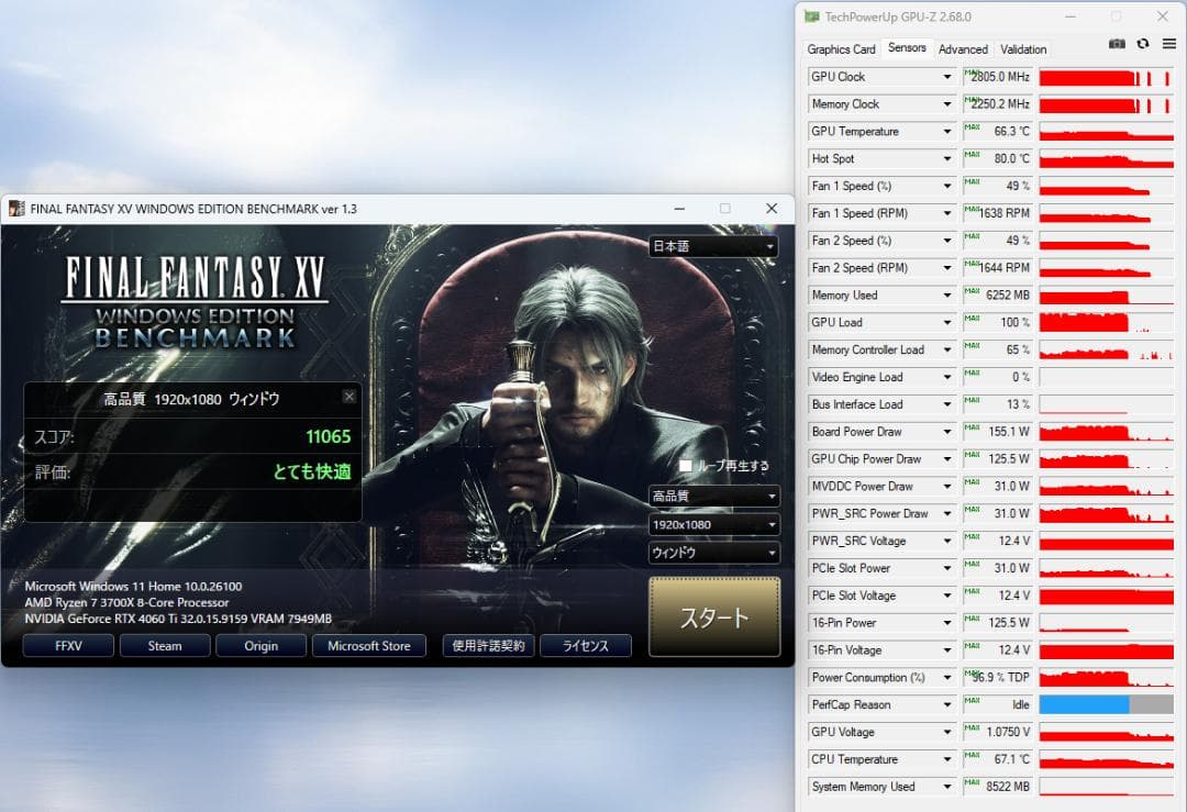 グラフィックボード・グラボ・ビデオカード ASUS GEFORCE RTX 4060TI O8G EVO