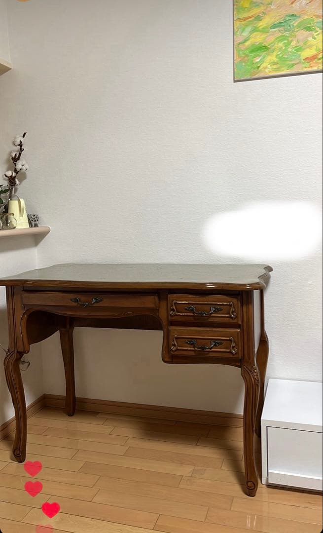 フィオーレ 片袖デスク アンティーク調