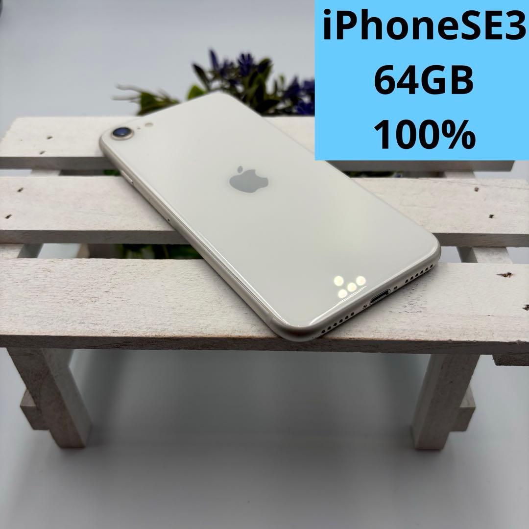【美品】iPhone SE第3世代 64GB スターライト 339