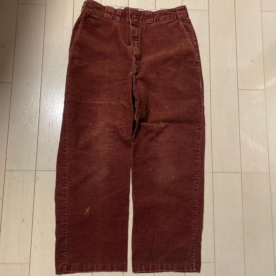 j*3様 dickies アルミジップ　 ボルドー　コーデュロイ パンツ　〜80
