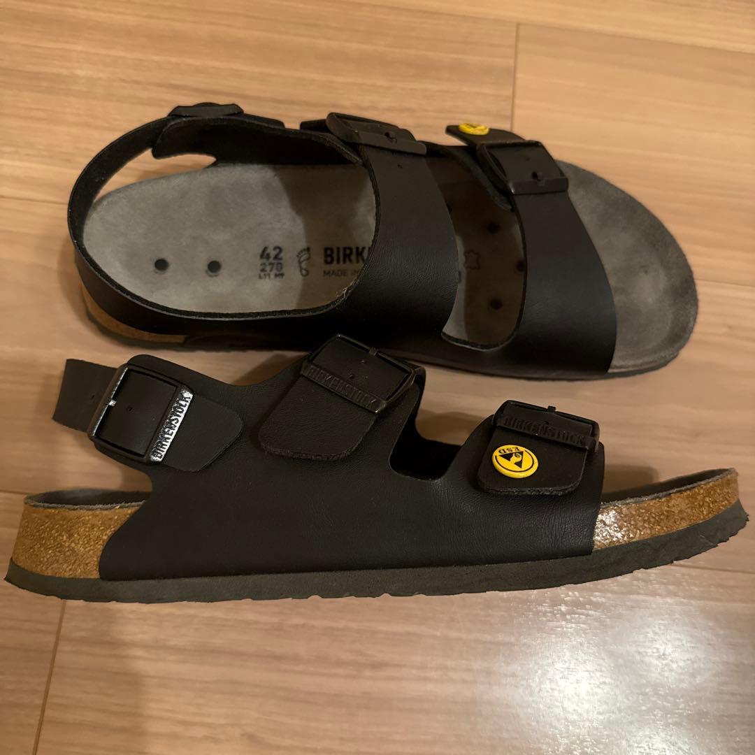 美品！BIRKENSTOCK ブラックサンダル 42 27cm