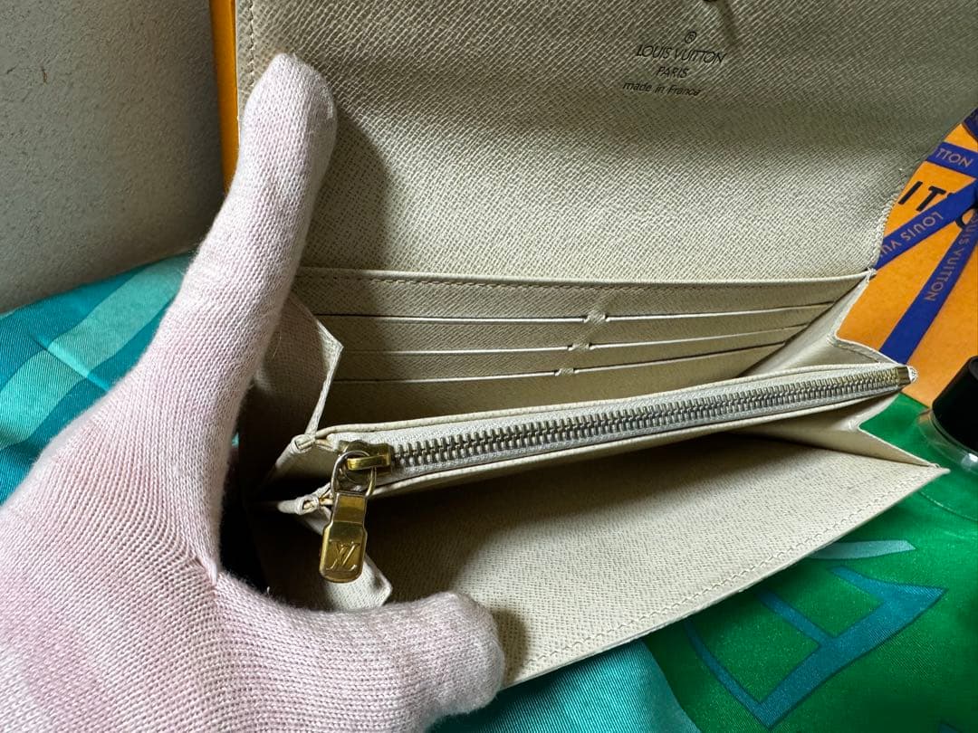 ルイヴィトン ポルトフォイユサラ ダミエアズール 長財布 良品