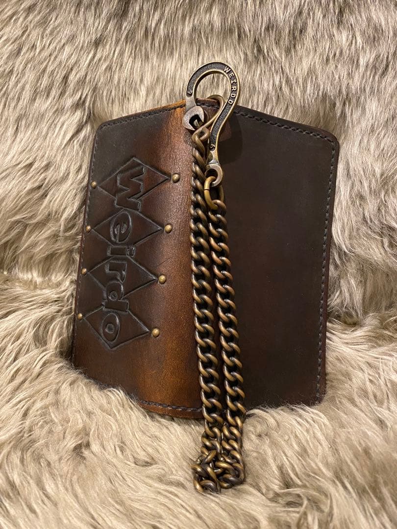 weirdo ウォレットチェーン ブラウンレザー
