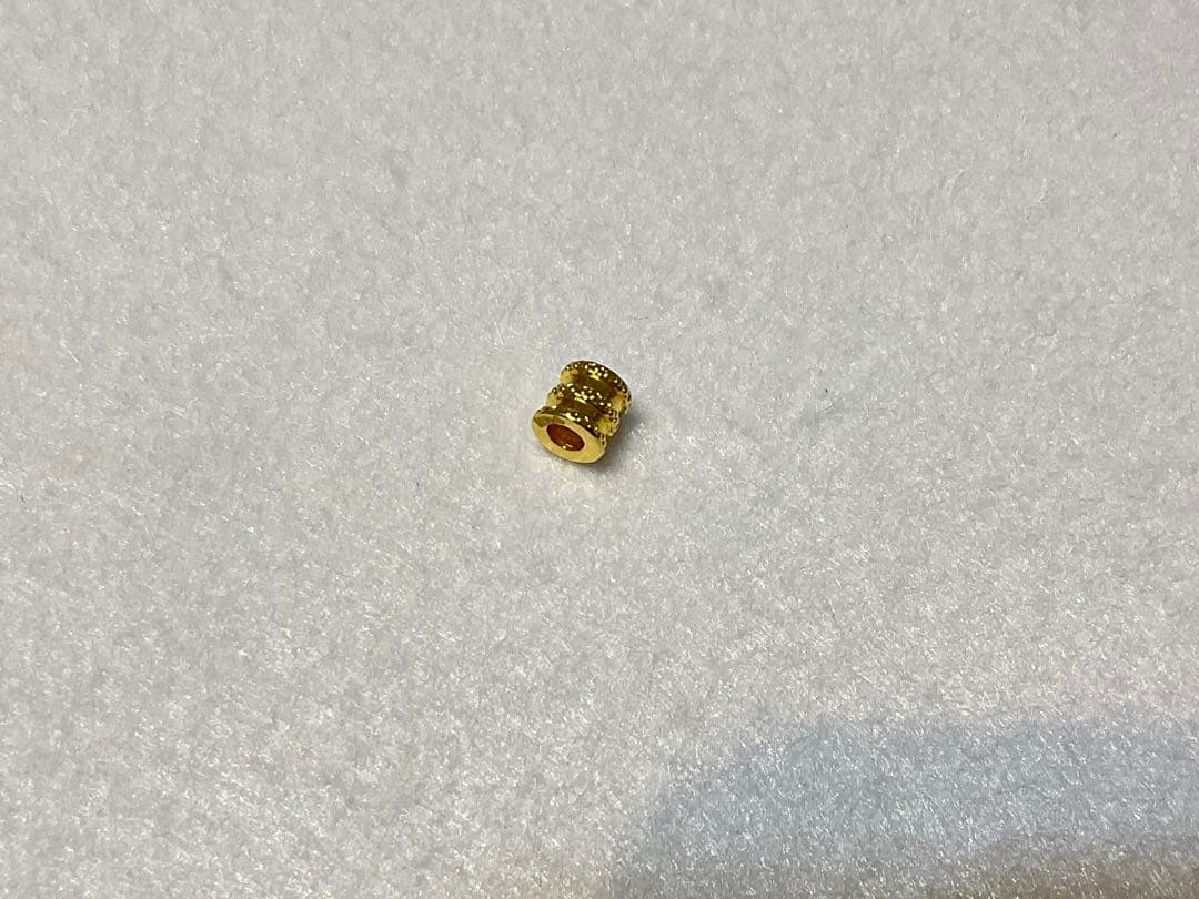 K24刻印　筒のペンダントトップ　約5mm　Mal.レレレさん☆