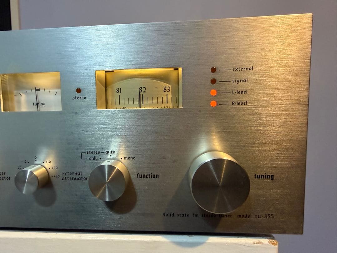 動作品　DENON TU-355 チューナー　デノン　当時物マニュアル付き