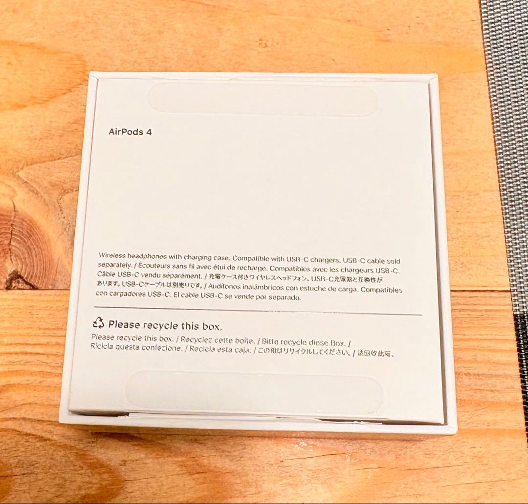 AirPods 第4世代（AirPods 4）開封済み・未使用ノイキャンなし