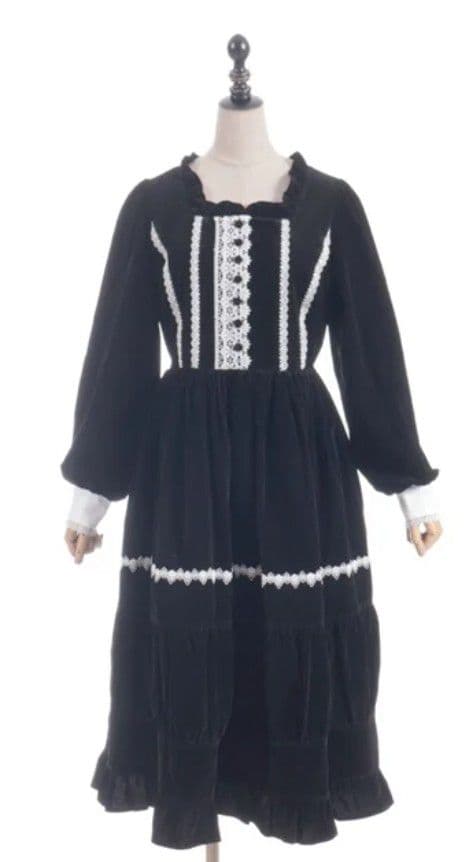 Chalmiere　シャルミエール　ウィンターワンピース　ブラック