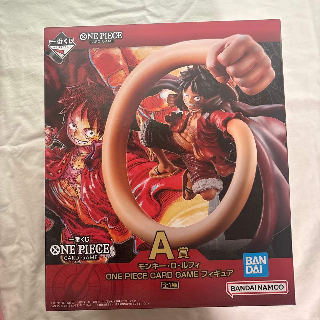 未開封ワンピース 一番くじ A賞 ルフィ フィギュア＋プロモカード含む4点セット