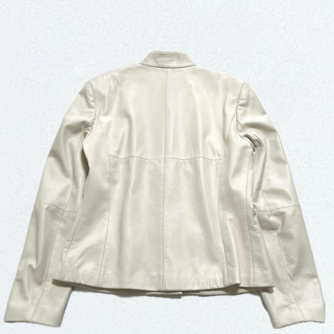 ✨MaxMara　マックスマーラ　レザージャケット　本革　ホワイト
