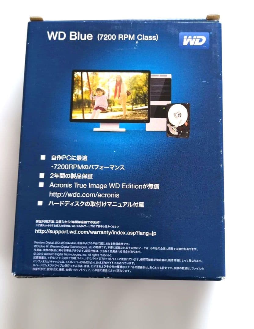 内蔵型ハードディスクドライブ WD Blue 1TB HDD WD10EZEX 7200RPM