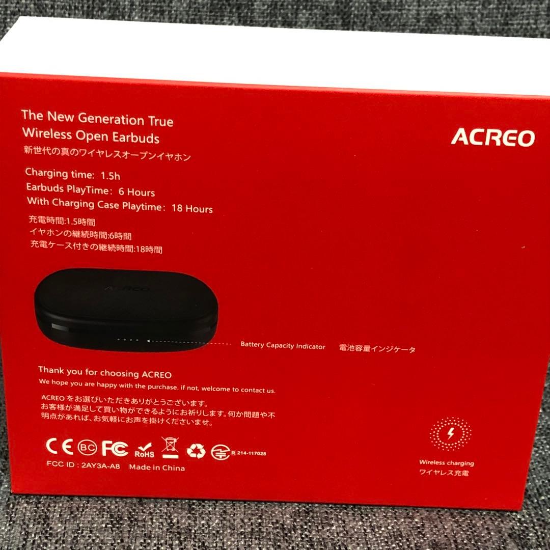 ACREO ワイヤレスイヤホン Bluetooth イヤホン 防水 ブラック 黒