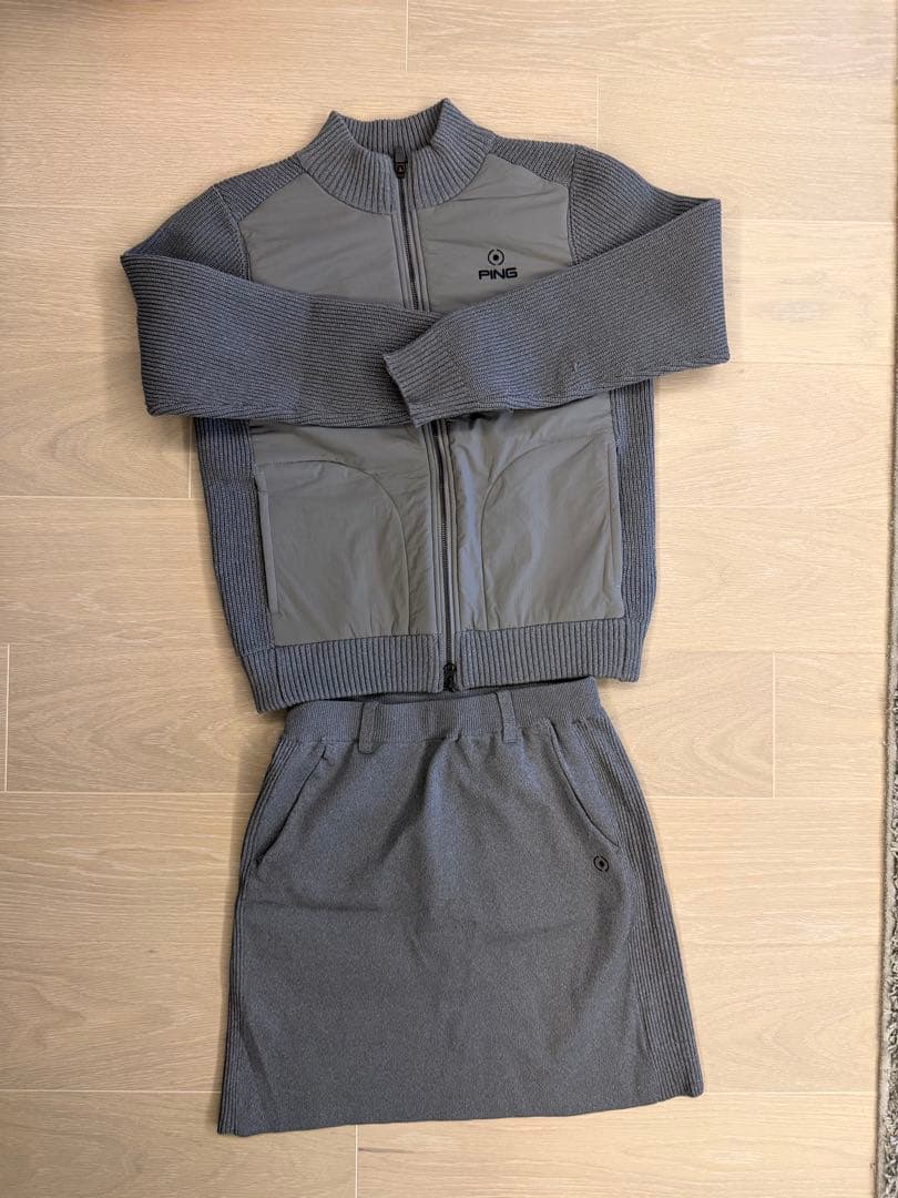 PING レディース ゴルフウェア セットアップ グレー