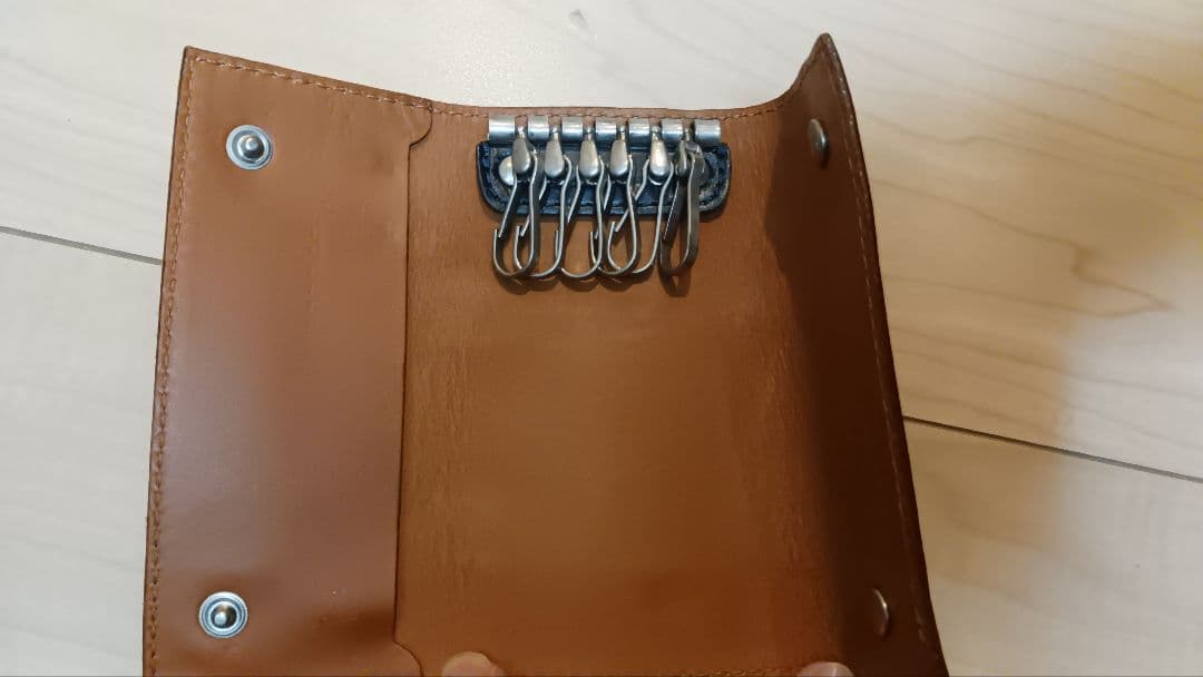 フェリージ クロコダイルレザーキーケース ダークブルー