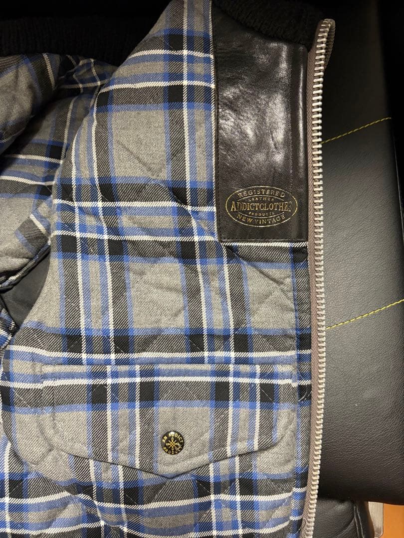 ADDICT CLOTHES キルティングダウンベスト 黒