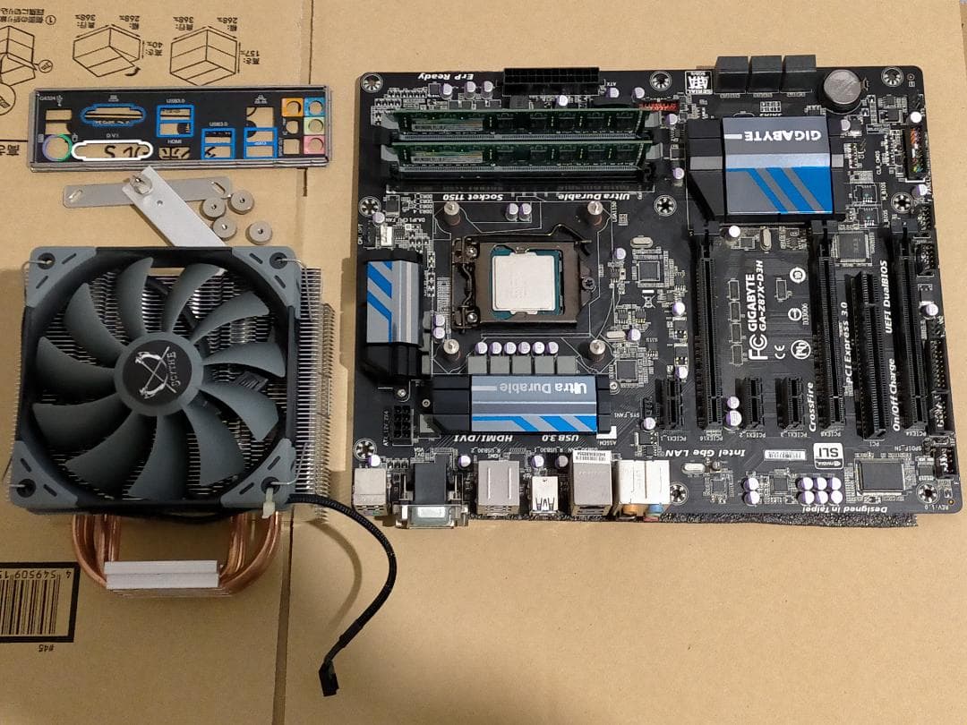 マザーボード Z87X-D3H + i5-4570 + R2GOLD + DDR3-16GB