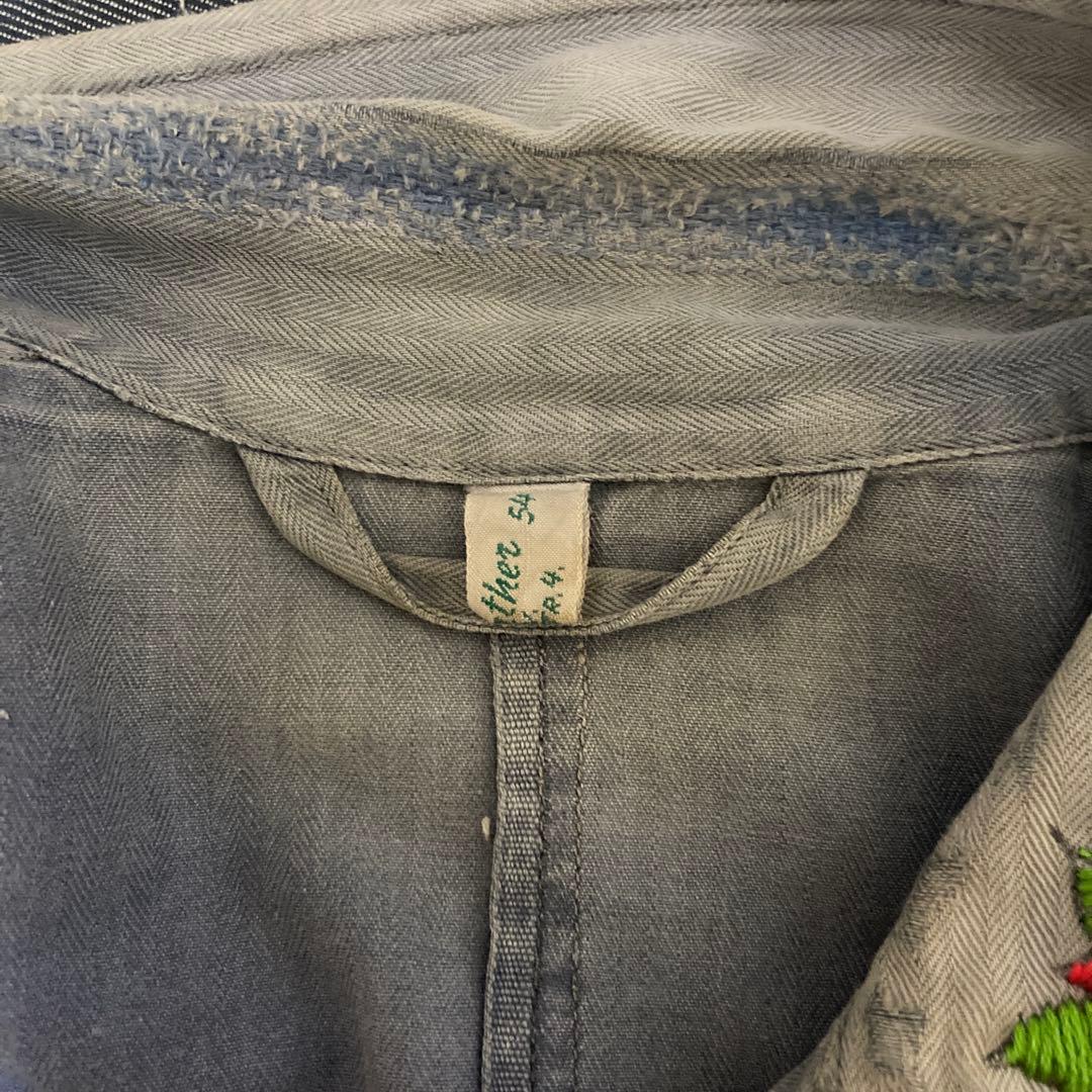 vintageボロ古着 刺繍　ワークジャケット