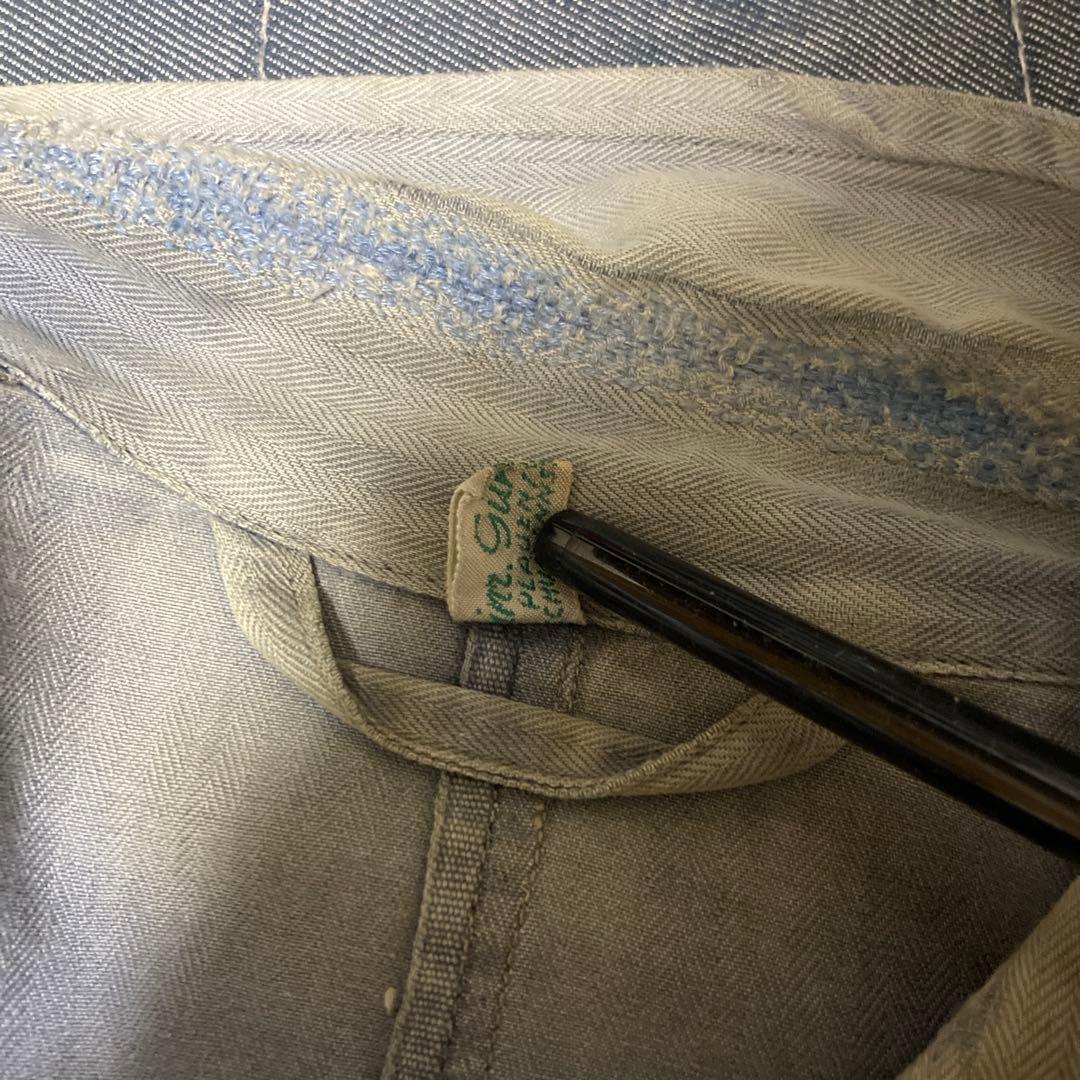 vintageボロ古着 刺繍　ワークジャケット