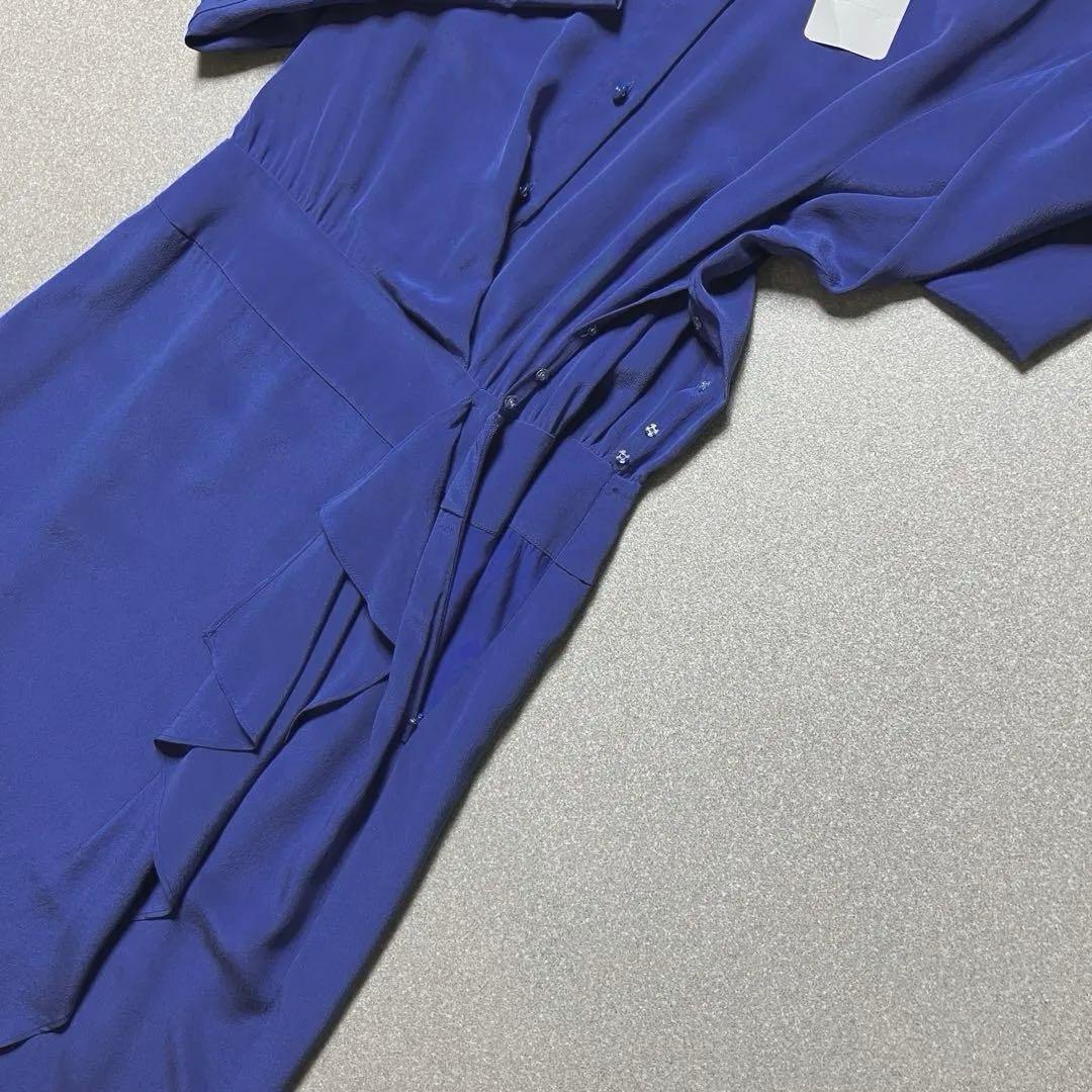 【新品✨シルク100%】Max Mara シャツワンピース フリル ギャザー