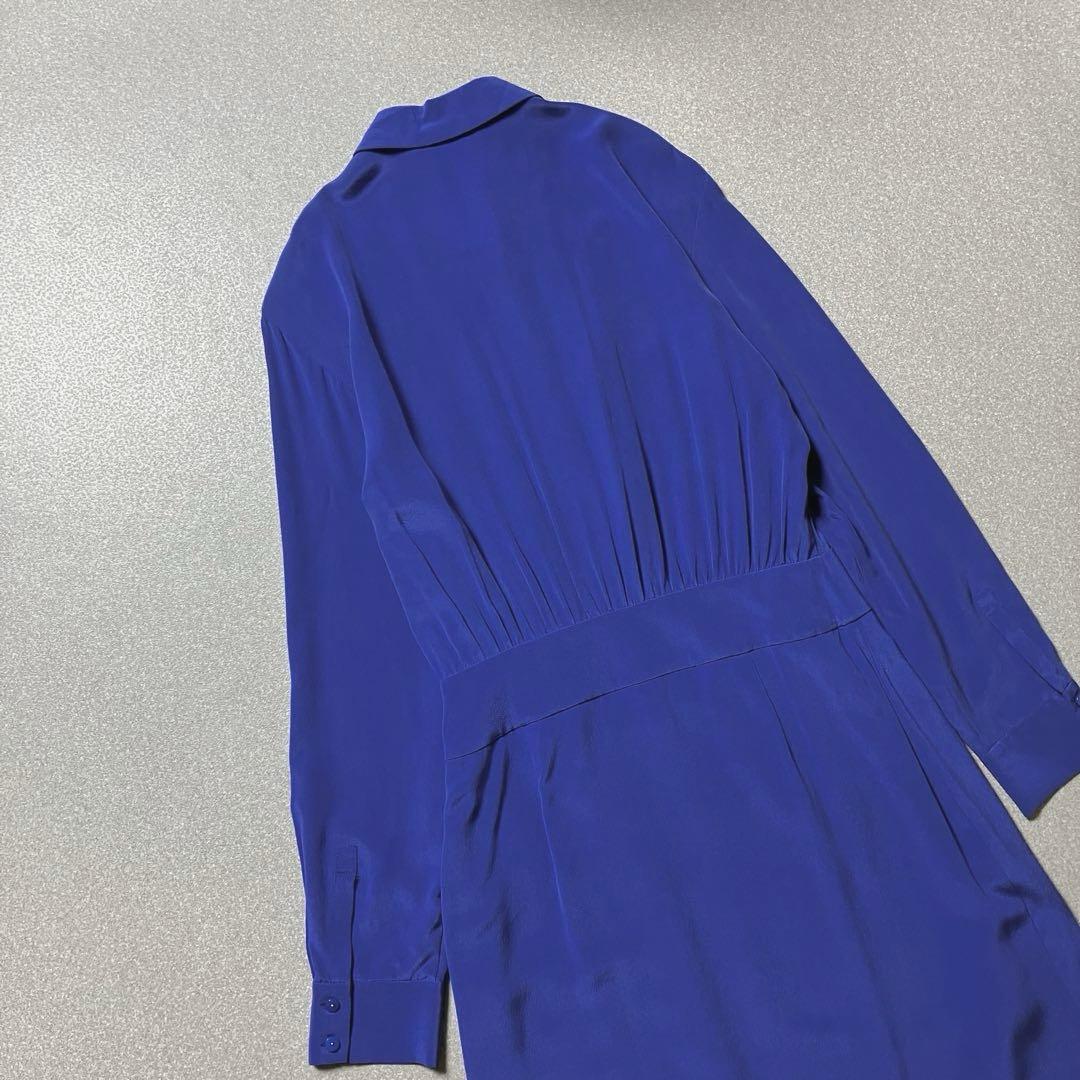 【新品✨シルク100%】Max Mara シャツワンピース フリル ギャザー