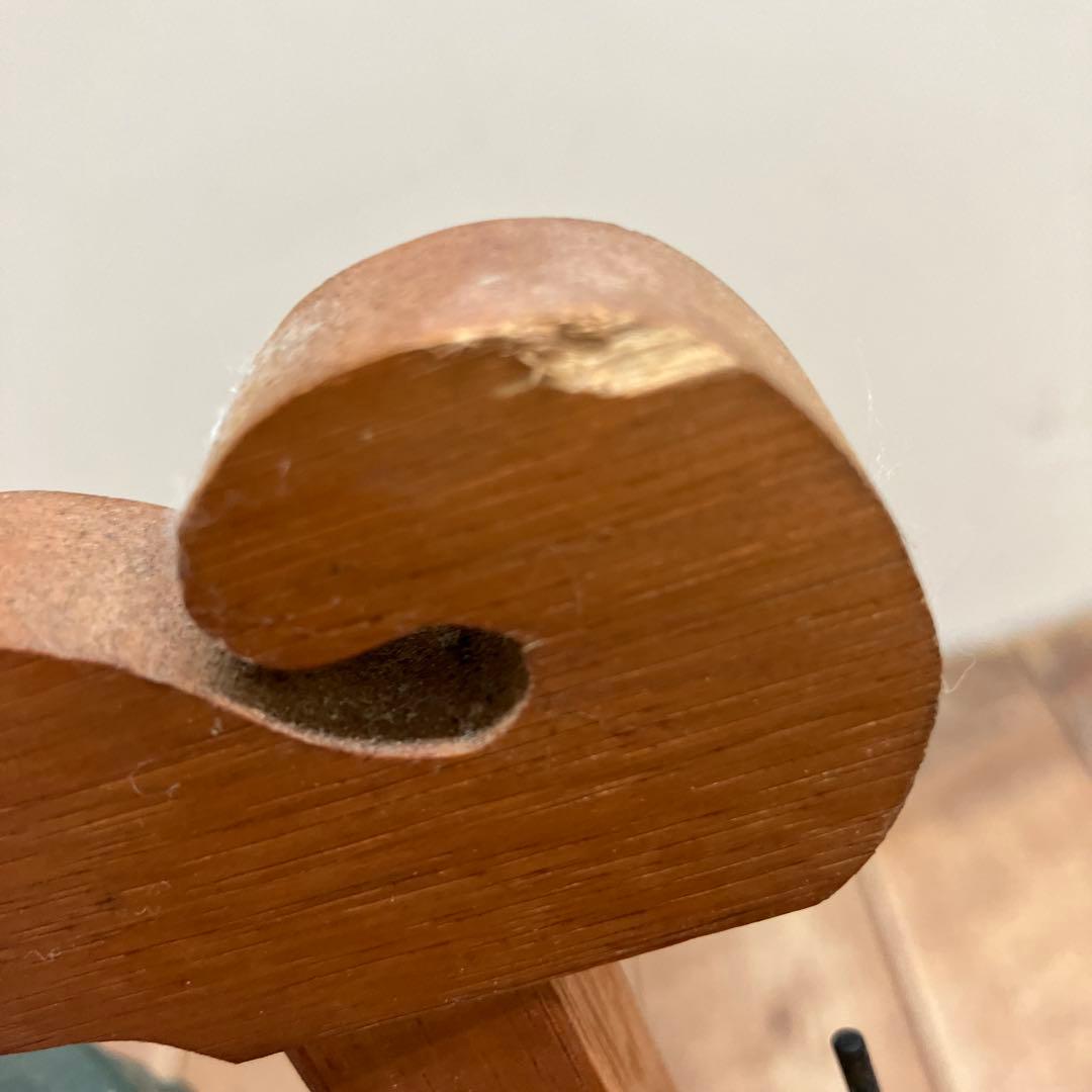 E-4 昭和レトロ 青銅製 仏具 梵鐘 ミニ鐘 木製台座付き 南無阿弥陀仏 半鐘